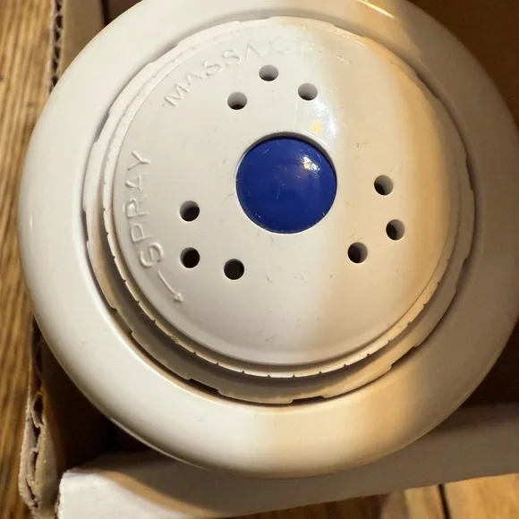 Berkey White Shower Head with Chrome Accents - Picture 2 of 5